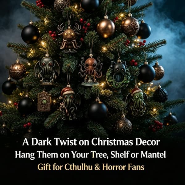 Cthulhu Yule Skräck Julkalender 2026, 24 Dagar Läskig Julnedräkning Prydnadsset