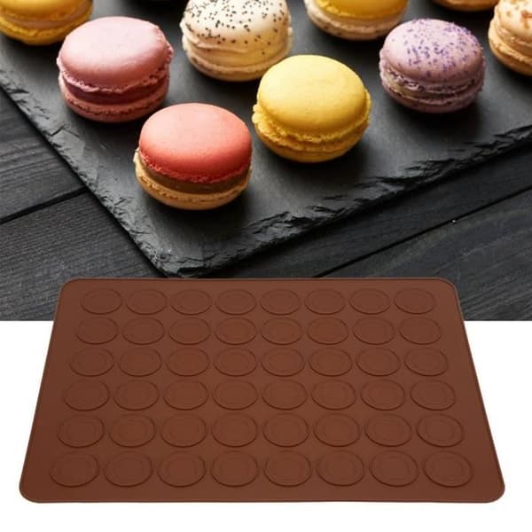 Macaron-sæt, bageform, silikone bagemåtte, silikone macaron-måtte, chokoladefremstilling