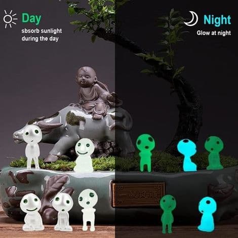 Figurin - Kodama Princess Mononoke - Lysande - Plast - Grön