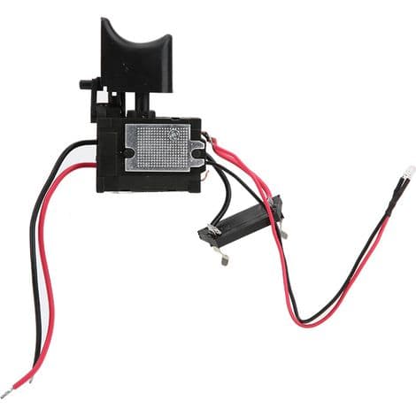 Variabel utløserbryter for 7,2V-24V batteridrill med integrert LED