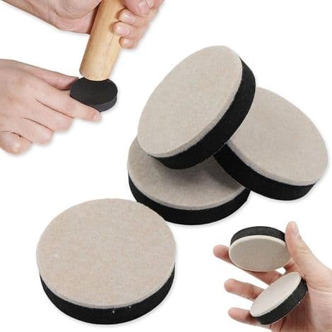 5 cm möbelben, runda sängben, stapelbara, för ökad höjd, tysta och slitstarka (diameter 5 cm, höjd 1,5 cm)