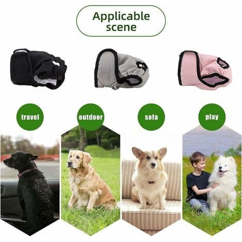 ULISEM Absorberende Vaskbare Hundeblåer, Størrelse L, Pakke med 3, Ideel til Løbetid og Inkontinens