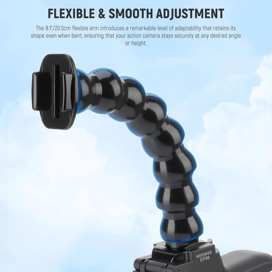 Flexibelt klämfäste, superklämma skrivbordsstångsfäste för actionkameror