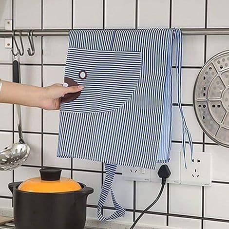Blått kjøkkenforkle - Polyester - Unisex - Praktiske lommer