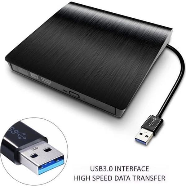 Slank USB 3.0 Ekstern DVD RW CD-brenner/DVD-skriver/leser for bærbar PC