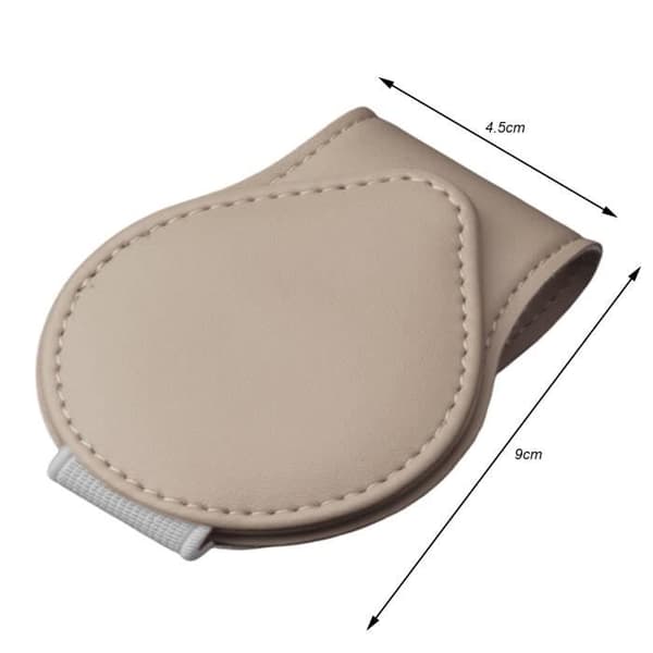 Bilbrilleholder, bilbrilleetui opbevaring, solbrilleholder Beige