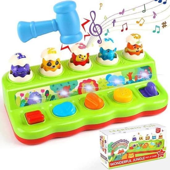 Babylegetøj - Montessori Pop-Up Legetøj - Musik - Lys - 1 år og opefter