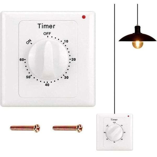 Nedtellingstimerbryter - ZOR® - 60-minutters timer - Vannbestandig - 86x86 mm