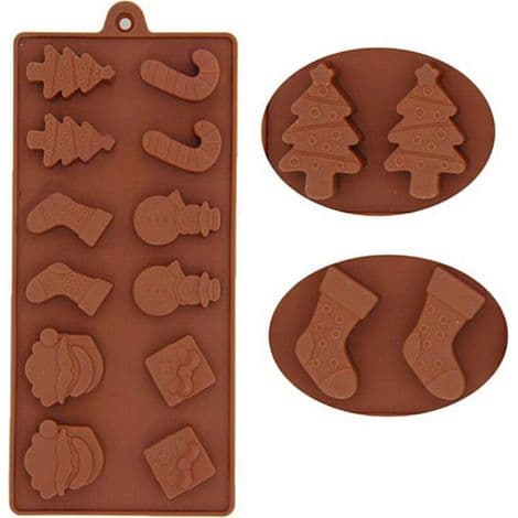 Julesilikonform for sjokolade, non-stick baking