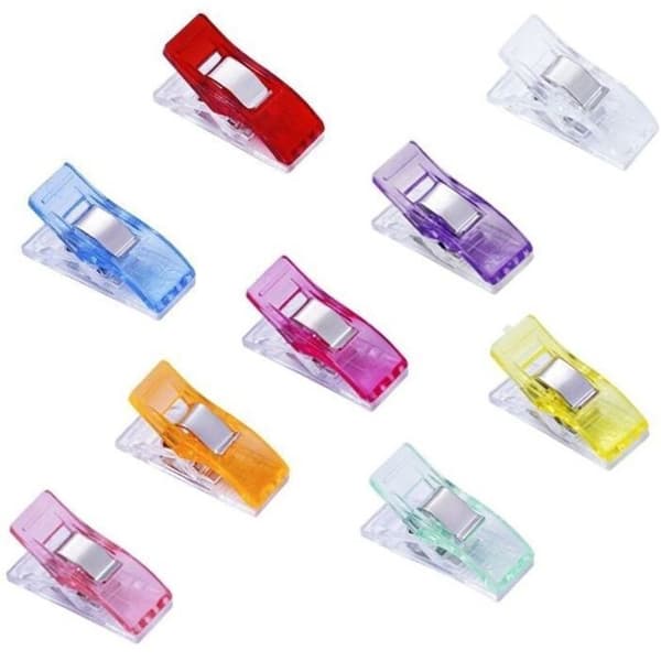 120 stk. plastklemmer, multifunksjonelle syklips, festemidler, håndverk, quilting, for sying og innbinding - utskiftbare