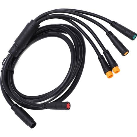 Kabelkontakter for elsykkel 1 til 5 pinner, litiumbatteri, kontroller, brems, display, gass, lys.