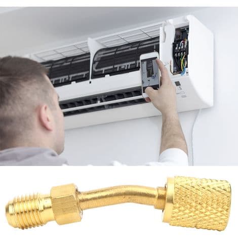 R410A SAE Han 1/4\" til SAE Hun 5/16\" Adapter til AD87-45 Split System Vakuumpumpe