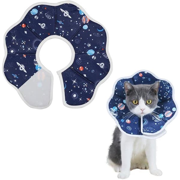 Kattkrage - NOBRAND - Comfy Cone - Anti-bit - Justerbar - Blå