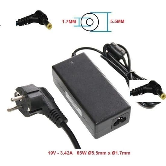 KOMPATIBEL STRØMFORSYNINGSOPLADER TIL ACER PACKARD BELL EMACHINE GATEWAY 19V - 3.42A 65W Ø5.5mm x Ø1.7mm Bærbar computer