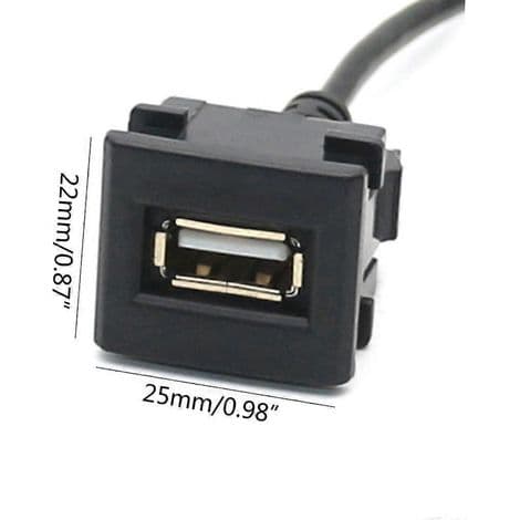 Bil dashbord forlengelseskabel med mannlig til kvinnelig USB 2.0-plugg