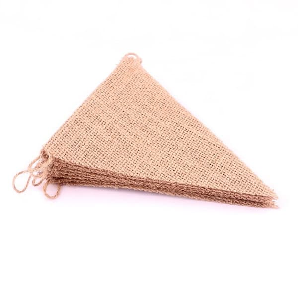 Jutevimpel – 10 meter / 48 flagg – Hessian vimpelbanner for bursdagsfester, jul og bryllup