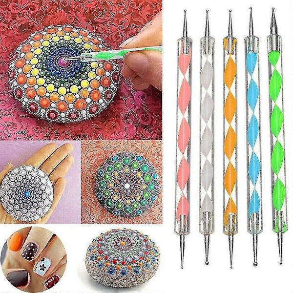 13 st Mandala Dotting Tool Målnings Rock Dot Kit Stenmålningspenna