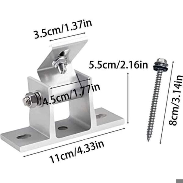 Solpanelsfäste - ZOR® - Monteringssats - 15-30° lutning - Platt tak - Väggmontering - Balkong