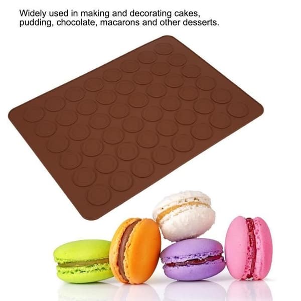 Macaron-sæt, bageform, silikone bagemåtte, silikone macaron-måtte, chokoladefremstilling