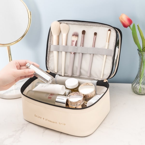 Makeuptaske Toilettaske Beige