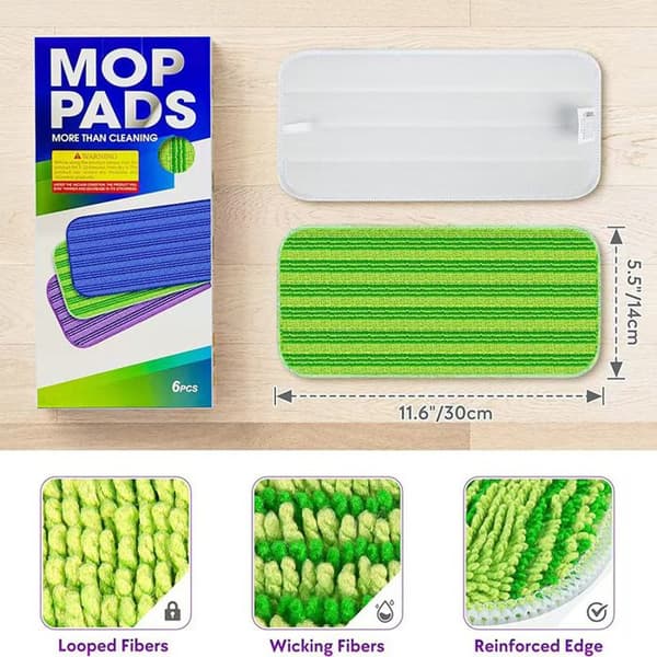 Kompatibel med erstatningstilbehør til Swiffer WetJet moppehoveder (tør og våd gulvrengøring)