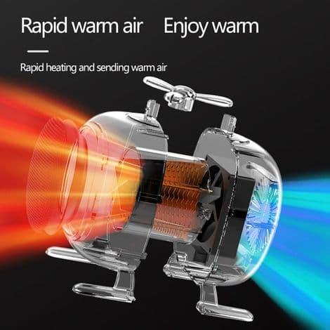 Bärbar Bladlös Tyst Radiator med Överhettningsskydd för Kontor, Vardagsrum, Sovrum - Grön - ÖVRIGT