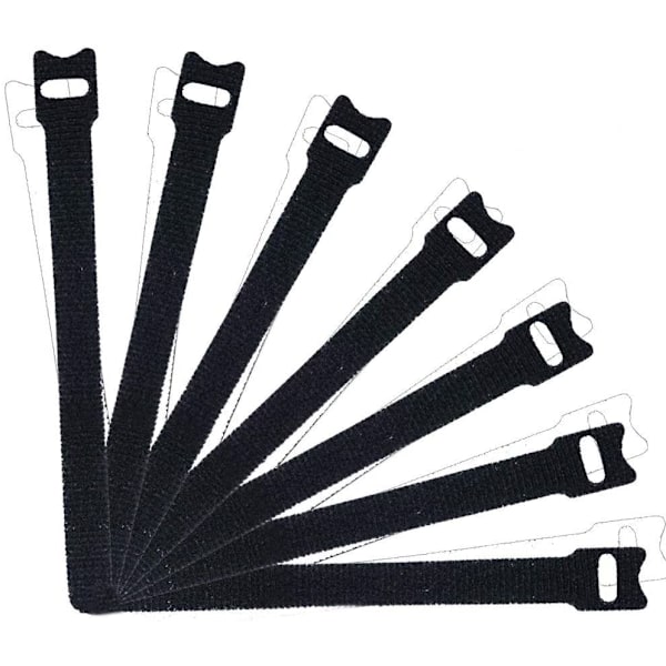 Kabelbindere med velcro 100-pak Sort