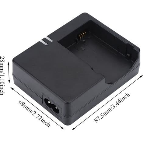 Lader kompatibel med Canon LP-E8 for EOS 550D, 600D, 650D, 700D speilreflekskamera – EU-plugg, hurtiglading, CE-sertifisert