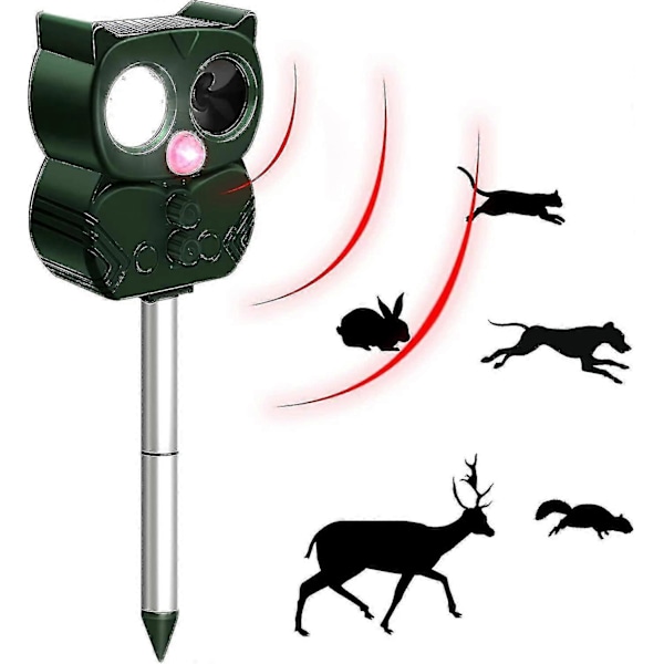 Ultraljuds Kattskrämma, Solar Kattskrämma, Soldriven Ultraljuds Mullvadsskrämma, 5 Frekvensjusterbar Vattentät Ip66 Solar Anti Orm, För Myror