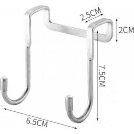 Duschkrok - 5 delar 6,57,5 cm dubbel dörrkrok, väggmonterad duschkabinettkrok, för badrumshanddukar