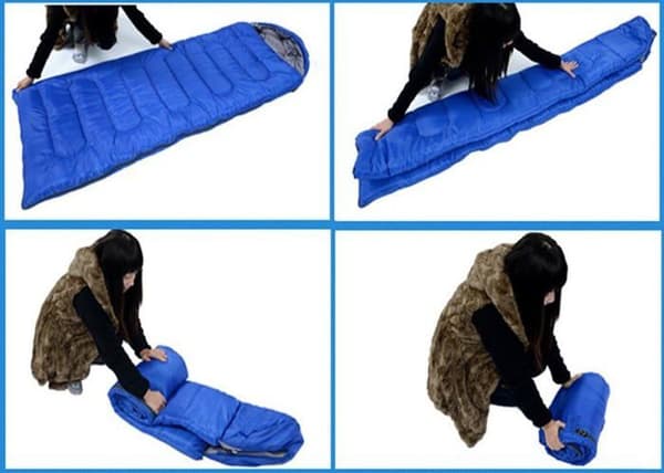 Campingsovepose, udendørs sovepose, lursovepose, voksenssovepose, blå