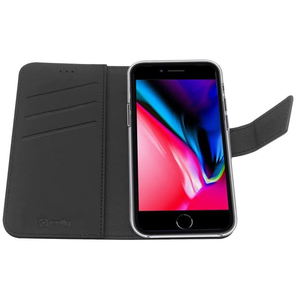 Lompakkokotelo iPhone 7/8/SE 2020/SE 2022 Musta