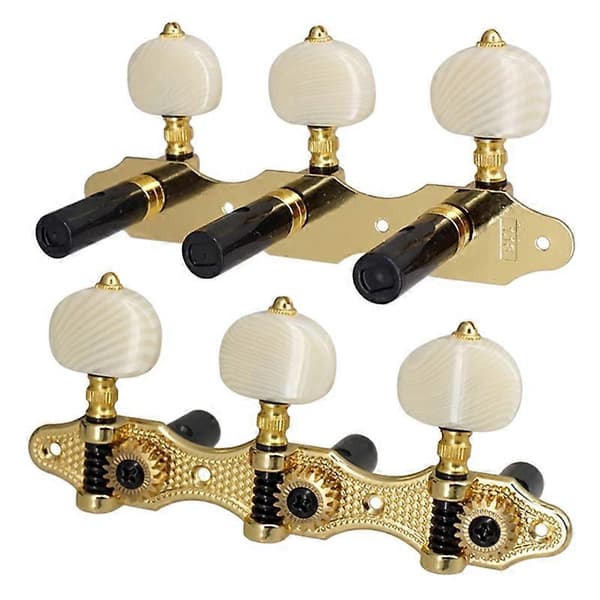 1:18 Akustisk Gitarr Stämskruvar Gitarr Sträng Stämningsmekanik Nyckel 3L3R Gitarrstämmare Nycklar Ersättningstillbehör