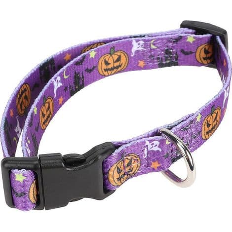 Lilla Halloween kæledyrshalsbånd (1 stk) lavet af let og holdbart polyester