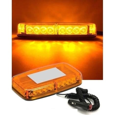 Roterende varsellys - LED - Mini taklysbjelke - 24 LED-er - Strobelys - DC12V