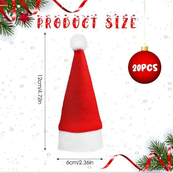 20 st julbestickhållare tomtemössor bestickhållare tomtemössa bestickficka kniv