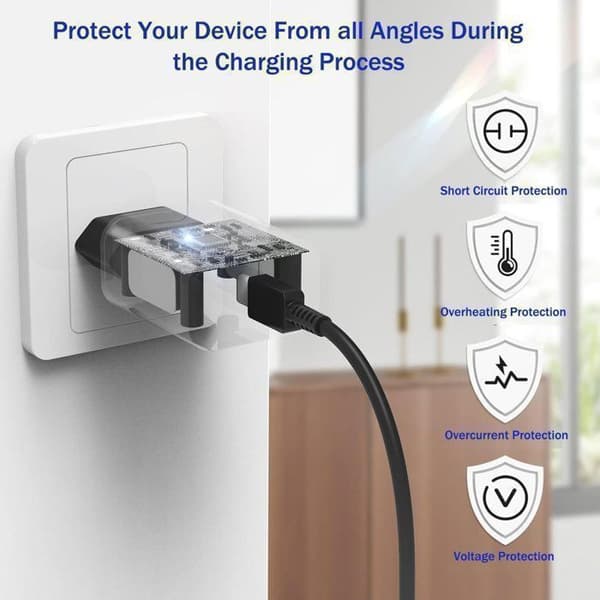 45W USB C hurtiglader, Type C-kabel kompatibel med Samsung Galaxy S24 ULTRA/S23/S2 Plus/S21 FE 5G/Note 20 osv. (2M kabel)
