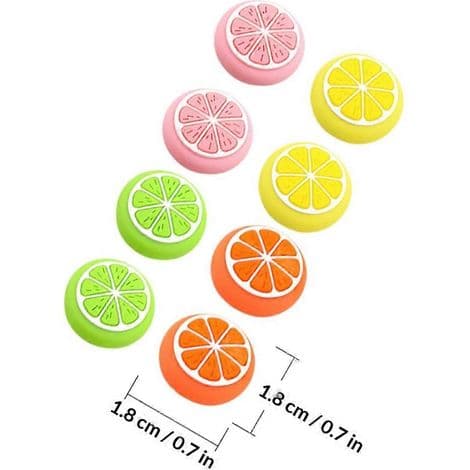 Sæt med 8 citronformede silikone analoge joystick-greb