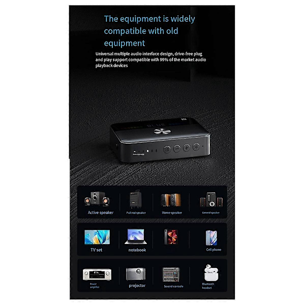 Ny NFC Bluetooth Adapter 5.3 Bluetooth Modtager Audio Computer Koaksial Sender Hifi Universal