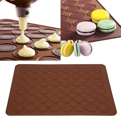 Macaron-sæt, bageform, silikone bagemåtte, silikone macaron-måtte, chokoladefremstilling
