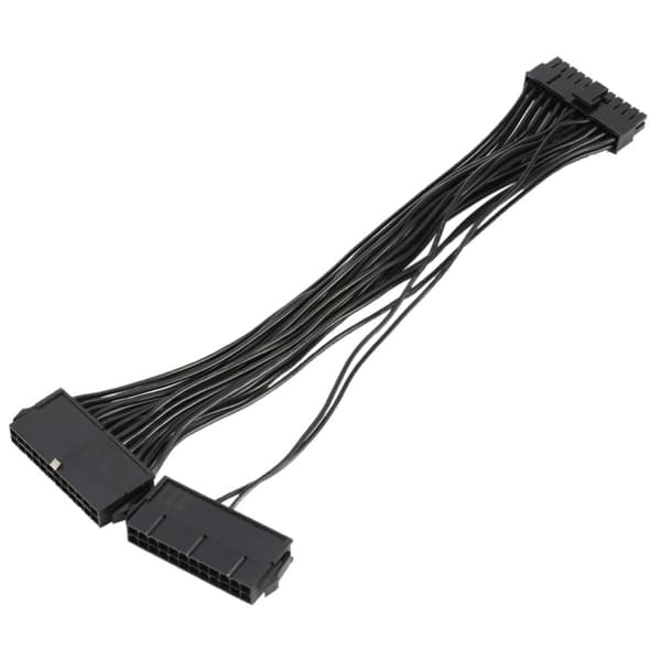 Mining Dual PSU-adapter - 24-pin ATX strømforsyningskabelkontakt - 30 cm