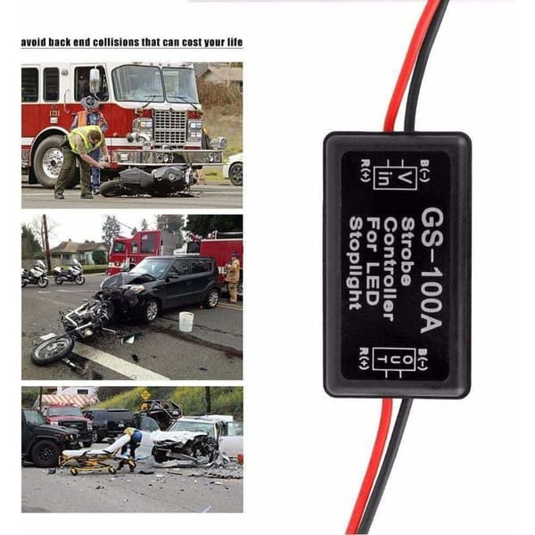2st LED Flash Strobe Controller Bromsljus Blinkers Bromsljus Strobe Modul för Motorcyklar Bilar Lastbilar (Endast för LED)