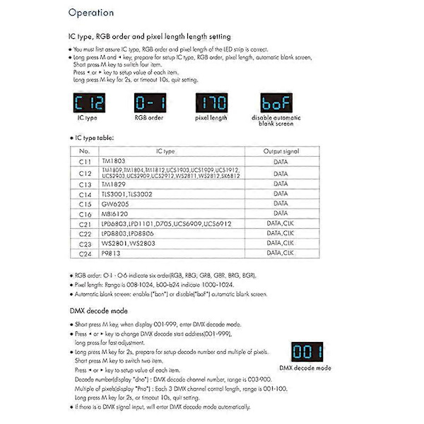 Led DMX512 till SPI Decoder DMX Converter 1024 Dots TTL Pixel Controller Stöd 6803/8806/2811/2812/