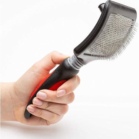 Progroom Ekstra Stor Hundepleje Børste - Samlet Længde 19cm, Kam Længde 12cm, Bredde 9cm