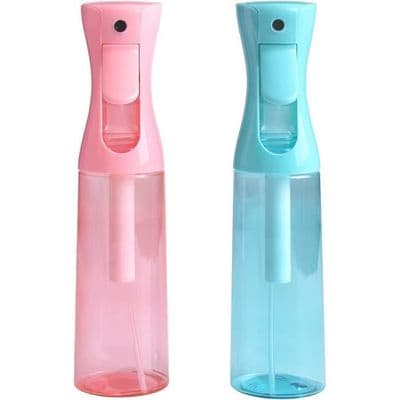 2 tomma finfördelande sprayflaskor för hår - 300 ml - För hårstyling, växter, rengöring, dimning och hudvård.