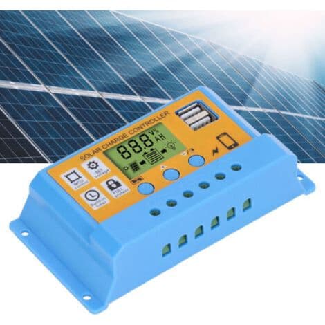 Solcelle-controller, digitalt displaypanel, batteriopladning, intelligent regulator 12V/24V 30A 390W (12V) 780W (24V)