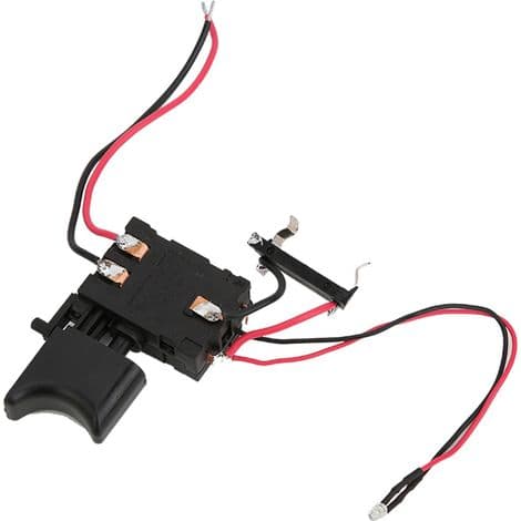 Variabel utløserbryter for 7,2V-24V batteridrill med integrert LED