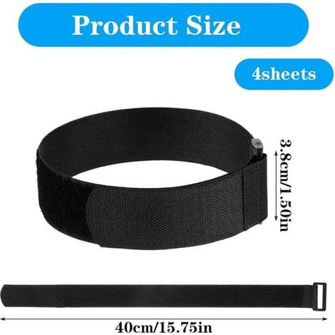 Stramme stropper - 4 stk. - Bukseclips og stropper - Nylon - Stropper - Ideel til ben og opbevaring - Velegnet til waders, fiskeri, jagt, cykling og