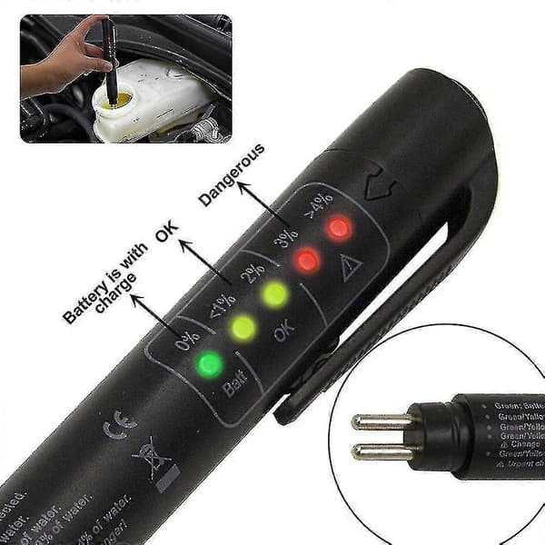 Bremsvæske Tester Detektor, 5 Led Auto Diagnostisk Bremsetester #jlf