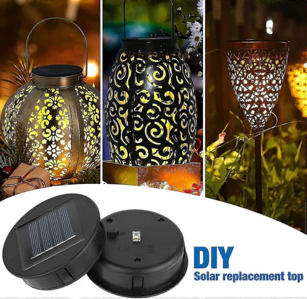 4-pak solcellelampe udskiftning - solpanel - låglygte - reservedel - udskiftnings solcellelamper til LED solcellelamper
